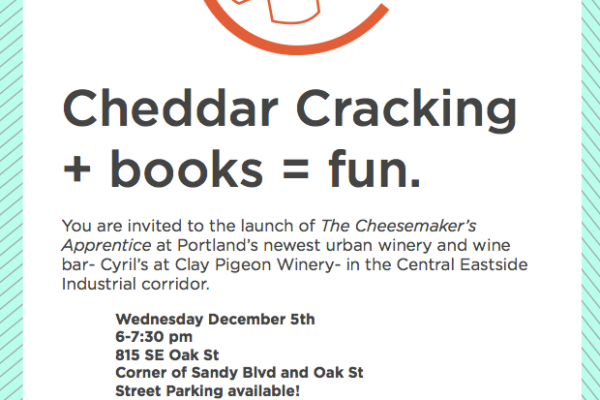 Release Party for The Cheesemaker’s Apprentice